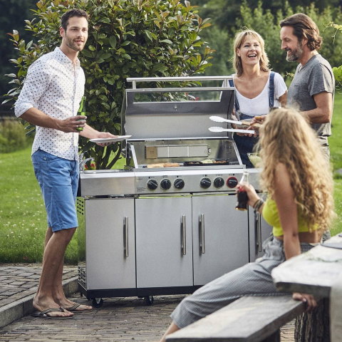 Bucatarie pe gaz, 4 arzatoare inox, arzator infrarosu, grile fonta, Enders Kansas II Pro 4 SIK Profi Turbo 871433 [29]
