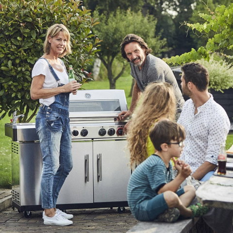 Bucatarie pe gaz, 4 arzatoare inox, arzator infrarosu, grile fonta, Enders Kansas II Pro 4 SIK Profi Turbo 871433 [28]