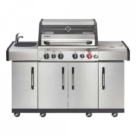Bucatarie pe gaz, 4 arzatoare inox, arzator infrarosu, grile fonta, Enders Kansas II Pro 4 SIK Profi Turbo 871433 [1]