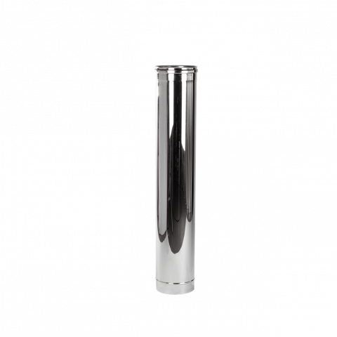 COȘURI DE FUM - BURLAN INOX CU GARNITURĂ LUNGIME 100 cm GROSIME 0.5 mm
