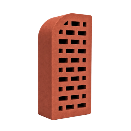 CĂRĂMIDĂ - caramida-aparentă-roșu-colt-rotunjit-250x120x65-mm