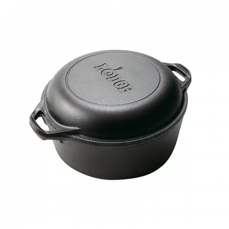 VASE DE GĂTIT - CEAUN DIN FONTA CU CAPAC - CUPTOR OLANDEZ 4,7 L LODGE L-8DD3