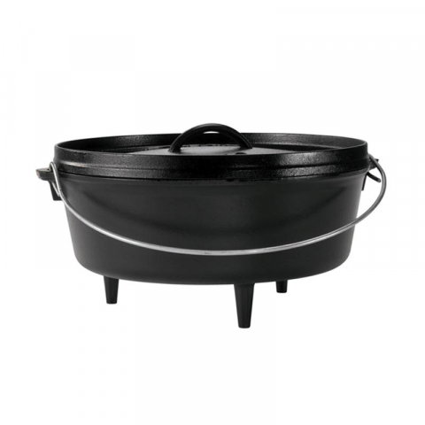 VASE DE GĂTIT - Ceaun din fonta cu capac - cuptor olandez Lodge 30,2 cm 5,7 litri L-12CO3