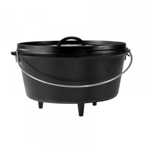 VASE DE GĂTIT - Ceaun din fonta cu capac - cuptor olandez Lodge 30,2 cm 7,6 litri L-12DCO3