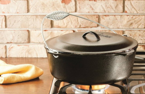 Ceaun din fonta cu capac - cuptor olandez Lodge 33 cm 8,5 litri L-12DO3 [14]