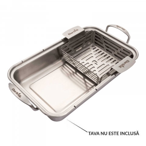 Cos din inox pentru gratar 25 x 16 x 7 cm Char-Broil 140016 [2]