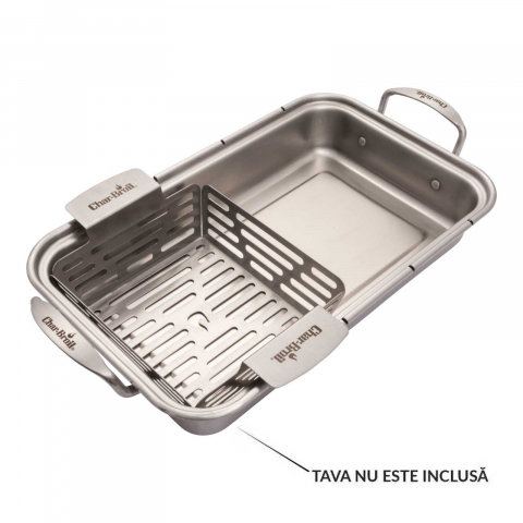 Cos din inox pentru gratar 25 x 16 x 7 cm Char-Broil 140016 [1]
