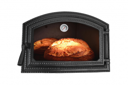 CUPTOR FONTĂ PENTRU SOBĂ CU STICLĂ + TERMOMETRU 500 GRADE [4]