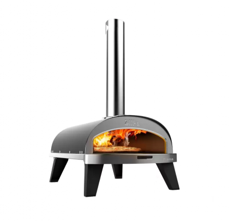 Cuptoare de pizza - CUPTOR PENTRU PIZZA COMPACT PE PELETI SI LEMNE CARBON ZIIPA22-001