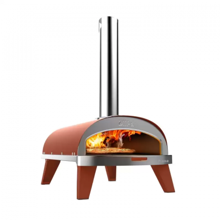 Cuptoare de pizza - CUPTOR PENTRU PIZZA COMPACT PE PELETI SI LEMNE TERRACOTTA ZIIPA22-003