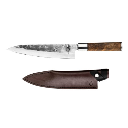 UZ GOSPODĂRESC - Cutitul bucatarului cu husa din piele naturala Forged VG10 21,5 cm VG10KoksLeer