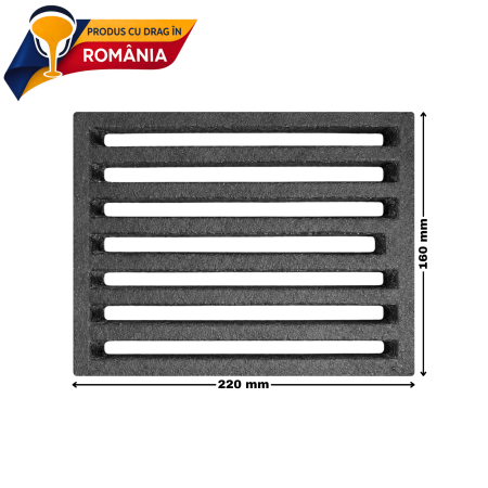 GRĂTAR DIN FONTĂ 220 x 160 x 15 mm [1]