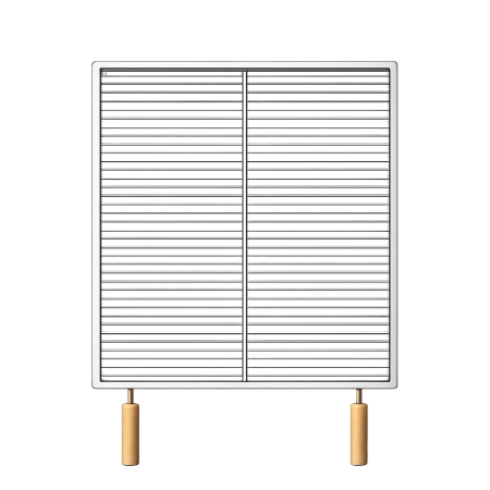 Grătare din inox - Grătar inox 700 x 665 mm, bară 6 mm, mânere fixe, cu întăritură - Standard