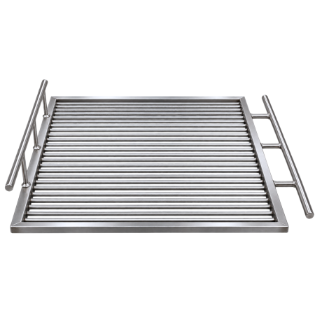 Grătar inox 720 x 400 mm, bară 6 mm, mânere fixe - Standard [1]