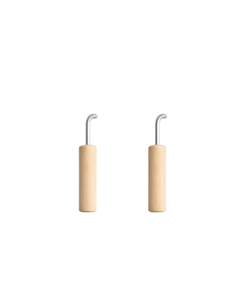 Grătar inox 760 x 450 mm, bară 8 mm, mânere fixe - Standard [2]