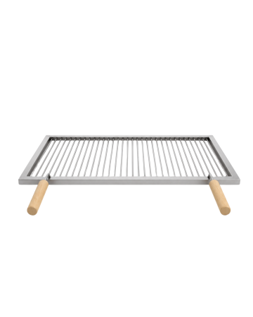 Grătar inox 760 x 450 mm, bară 8 mm, mânere fixe - Standard [1]