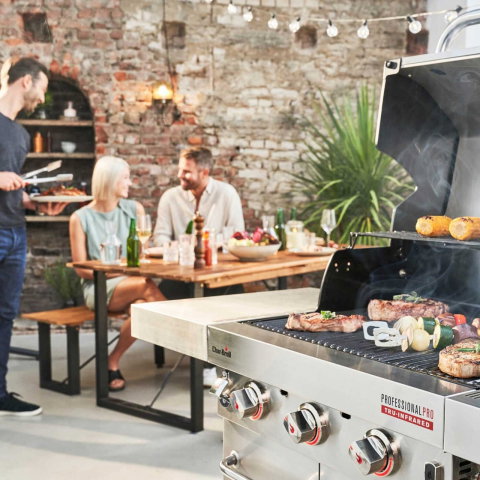 Gratar pe gaz din inox Char-Broil Professional Pro S 3, grile din fonta, sear burner, TRU-Infrared 140920 [5]