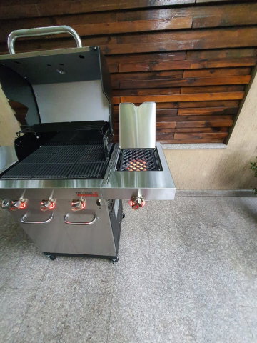 Gratar pe gaz din inox Char-Broil Professional Pro S 3, grile din fonta, sear burner, TRU-Infrared 140920 [15]