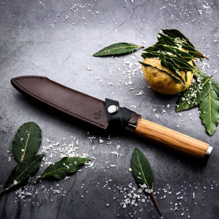 Husa din piele pentru cutit Santoku 14 cm Forged Leer1Sant14 [3]