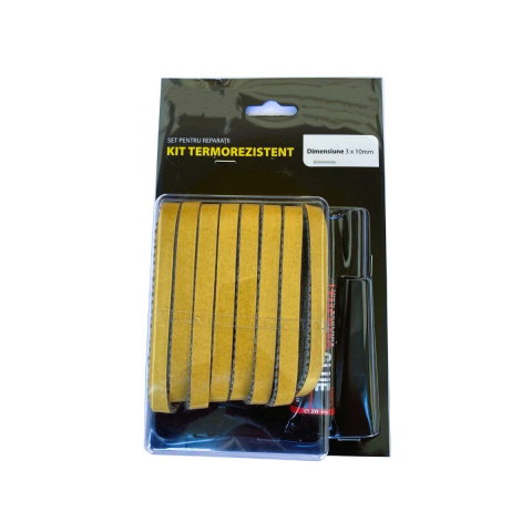 ACCESORII SOBĂ, ȘEMINEU ȘI CUPTOR - KIT TERMOREZISTENT – ȘNUR PLAT + TUB ADEZIV