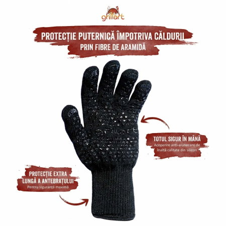 Manusi din bumbac si aramida pentru gratar Grillart Black Edition GA-1002-2 [2]