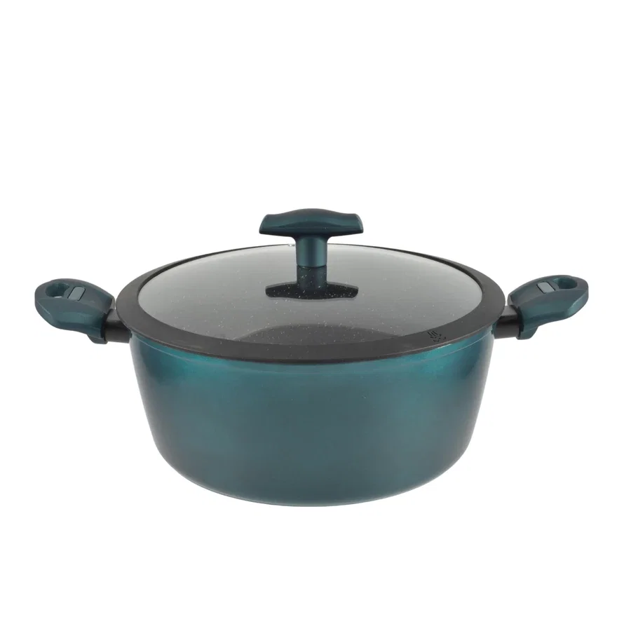Vase pentru gătit din aluminiu - OALA DIN ALUMINIU ANTIADERENT CU CAPAC 28 cm, 6,1 L