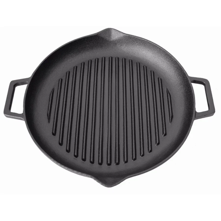 Vase pentru gătit din fontă - PLACA ROTUNDA DIN FONTA CU MANERE 31 cm