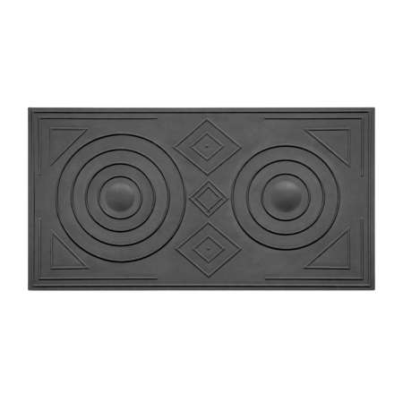 PLITE DIN FONTĂ - plita-fonta-soba-700x400-doua-ochiuri-desen-romb