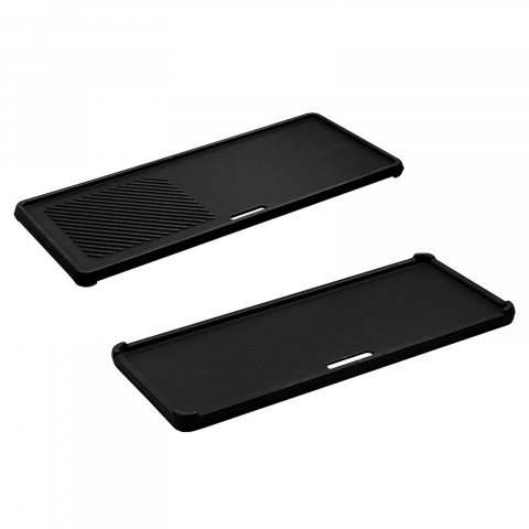 ACCESORII PENTRU GATIT - Plita din fonta cu 2 fete neteda si grill 43 x 20,5 cm pentru gratar Monroe Pro 3 Enders 7882