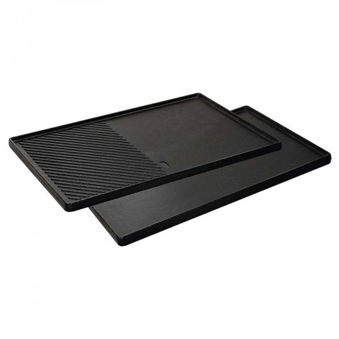 Plita din fonta cu 2 fete neteda si grill 43 x 32 cm pentru gratar Monroe Pro 4 Enders 7893 [2]