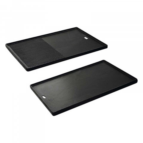 ACCESORII PENTRU GATIT - Plita din fonta cu 2 fete neteda si grill 43 x 32 cm pentru gratar Monroe Pro 4 Enders 7893