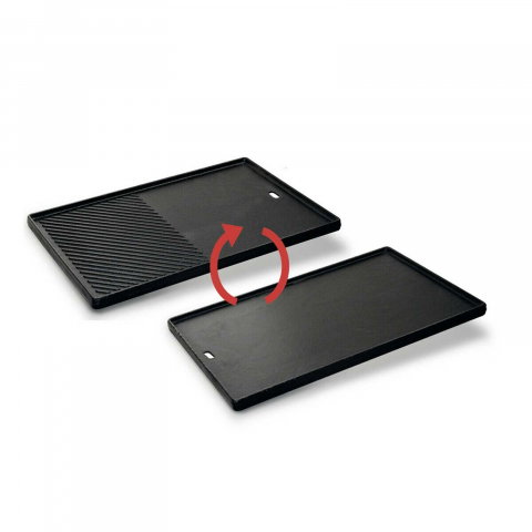 Plita din fonta cu 2 fete neteda si grill 43 x 32 cm pentru gratar Monroe Pro 4 Enders 7893 [1]