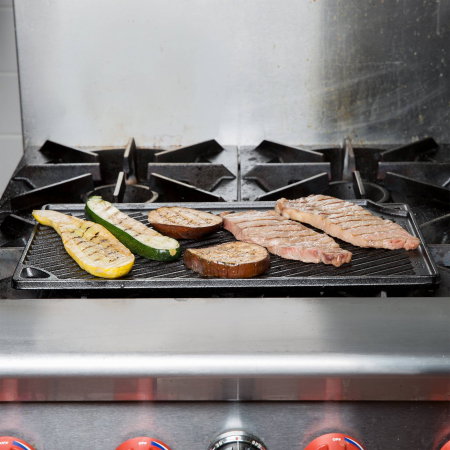 Plita din fonta cu 2 fete neteda si grill Lodge 42,5 x 24 cm L-DP3 [11]