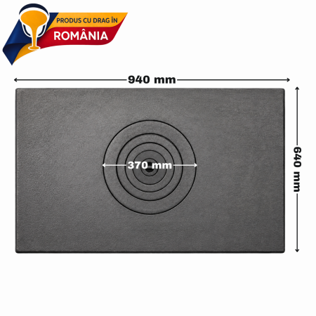 Plită din fontă cu un ochi 940 x 640 mm [1]