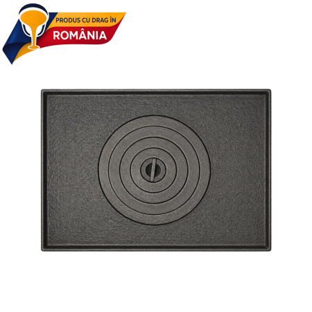 PRODUS ÎN ROMÂNIA - PLITĂ DIN FONTĂ CU UN OCHI ȘI BORDURĂ 550 x 395 mm