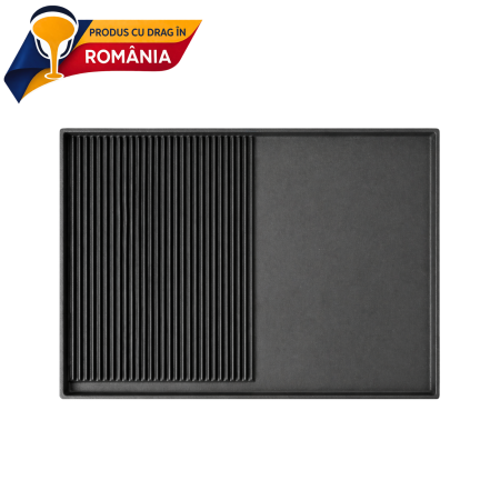 PRODUS ÎN ROMÂNIA - PLITĂ DIN FONTĂ MIXTĂ CU BORDURĂ 450 x 300 mm