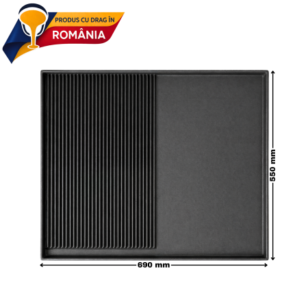 PLITĂ DIN FONTĂ MIXTĂ CU BORDURĂ 690 x 550 mm [1]