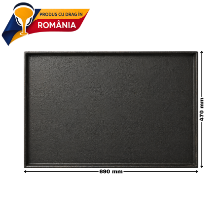 PLITĂ DIN FONTĂ NETEDĂ CU BORDURĂ 690 x 470 mm [1]