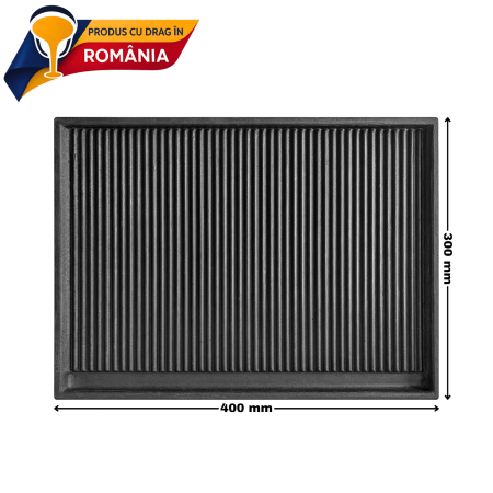 Plită din fontă striată 400 x 300 mm [1]
