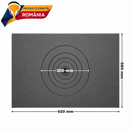 Plită tip placă din fontă cu un ochi 620 x 580 mm [1]