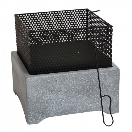 Incalzitoare si seminee de terasa - Semineu de terasa din piatra artificiala MgO Activa Idaho 35 x 35 cm 15178