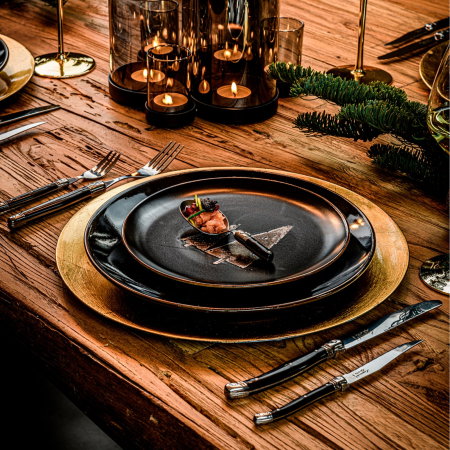 Set 12 tacamuri cu maner negru Laguiole Style de Vie Premium Line PRMINICOUVZW [3]