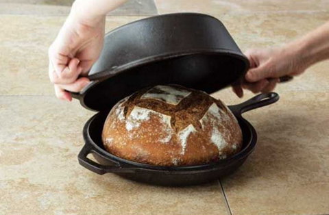 Set 2 tigai din fonta cu maner Lodge Combo Cooker 26 cm L-LCC3 [9]