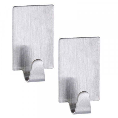 UZ GOSPODĂRESC - Set 4 carlige dreptunghiulare argintii Wenko 4378010100