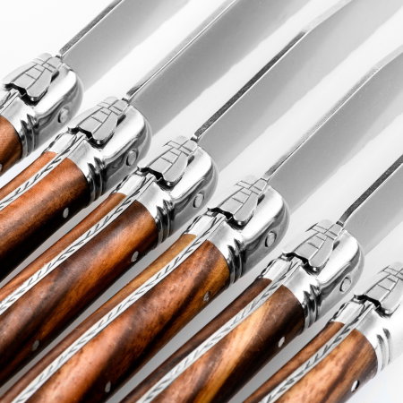Set 6 cutite de friptura 1,8 mm cu maner din lemn inchis Laguiole Style de Vie Premium Line 1.8PREMDARKWOOD [2]