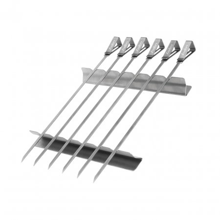 UZ GOSPODĂRESC - Set 6 tepuse metalice pentru gatit kebab si frigarui la gratar Enders 8802