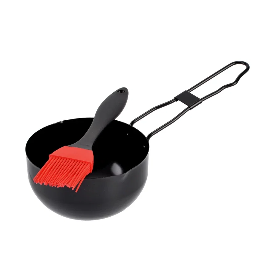 Vase pentru gătit din aluminiu - SET VAS PENTRU MARINAT CU PENSULA DE SILICON