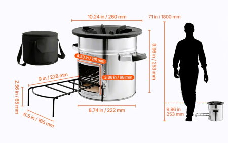 Soba tip racheta pentru camping [1]