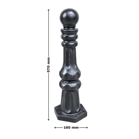 Stâlp Delimitator din Fontă 570 mm – Pilon Stradal și Pietonal [1]