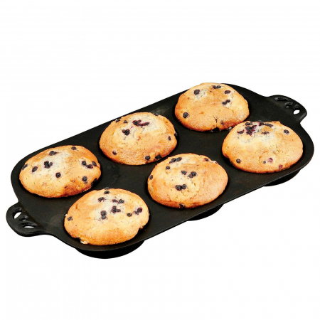 Tava din fonta pentru copt briose 40 x 23 x 2,5 cm Camp Chef CC-CIGT6 [2]